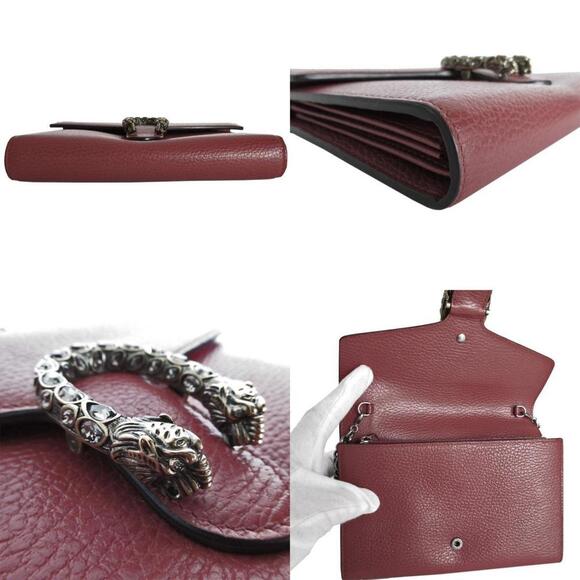 GUCCI Red Leather Shoulder Bag - Picture 4 of 5